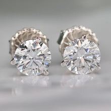 Load image into Gallery viewer, MANOR ROYAL: Lab grown 4.50ctw certed E/VS1 Ideal cut Diamond studs in 14k white gold