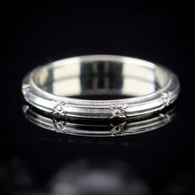 Load image into Gallery viewer, Vintage orange blossom band in 14k white gold
