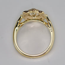 Load image into Gallery viewer, The Sienna - 1.64ctw Marquise lab grown diamond halo ring in 14k yellow gold
