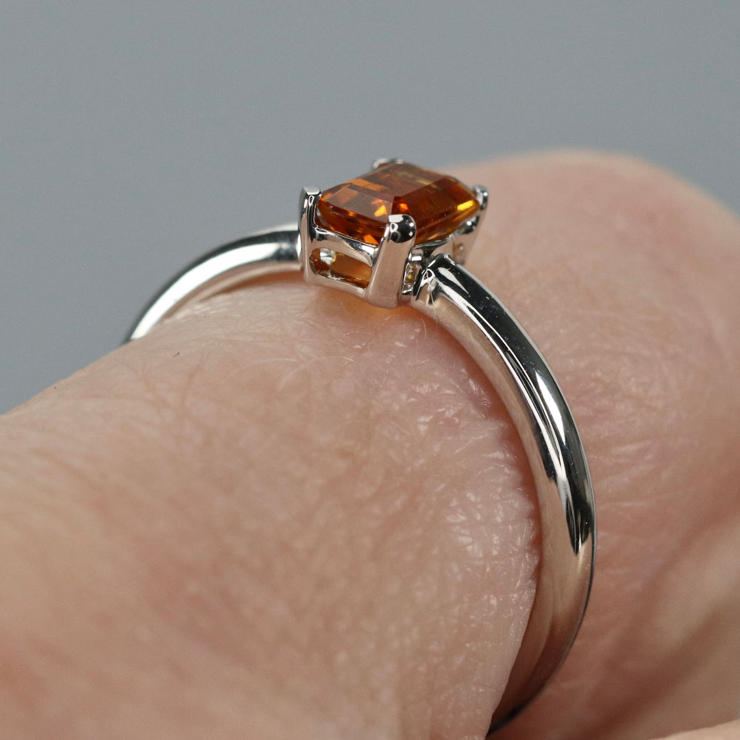 CLEARANCE!  Citrine ring in white gold