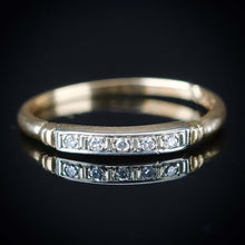 Load image into Gallery viewer, Vintage diamond 14k yellow gold band