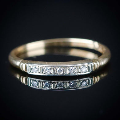 Vintage diamond 14k yellow gold band