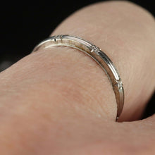 Load image into Gallery viewer, Vintage orange blossom band in 14k white gold