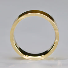 Load image into Gallery viewer, CUSTOM ORDER: Silk finish wedding band with 10k yellow gold