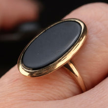 Load image into Gallery viewer, Vintage onyx ring in yellow gold from Manor Jewels