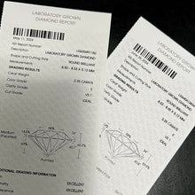 Load image into Gallery viewer, MANOR ROYAL: Lab grown 4.50ctw certed E/VS1 Ideal cut Diamond studs in 14k white gold