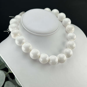 80% OFF!!  Large white glass bead hank - onyx sale