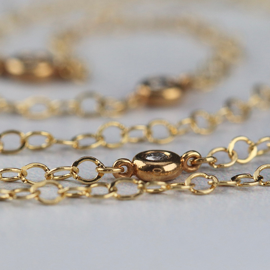 Diamonds by the yard (DBTY) necklace  in 14k yellow gold