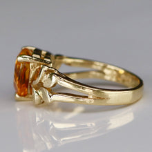 Load image into Gallery viewer, Citrine heart ring in 14k yellow gold