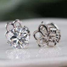 Load image into Gallery viewer, CUSTOM ORDER BALANCE: 6.38ctw lab grown diamond studs in 14k white gold