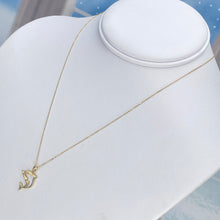 Load image into Gallery viewer, SPECIAL!!  Diamond dolphin necklace in 14k yellow gold