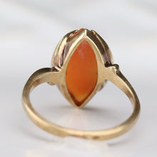 Load image into Gallery viewer, Vintage cameo ring in yellow gold - onyx sale