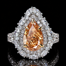 Load image into Gallery viewer, SPECIAL!  Incredible pear shaped lab grown diamond ring