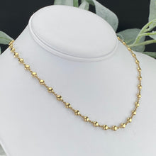 Load image into Gallery viewer, Beaded station necklace in 14k yellow gold
