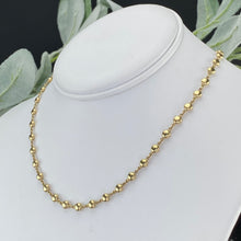 Load image into Gallery viewer, Beaded station necklace in 14k yellow gold