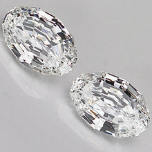 Load image into Gallery viewer, 2.05ctw matched pair of loose oval step cut lab grown diamonds E/VS1