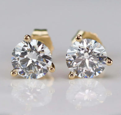 SPECIAL! Lab grown 3ctw F-G/SI+ Diamond studs in your choice of setting and gold