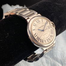 Load image into Gallery viewer, RETIREMENT SALE: Estate Cartier Ballon Bleu 36mm women’s watch with watch and Cartier Cert