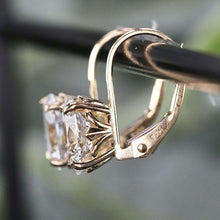 Load image into Gallery viewer, RESERVED: LAYAWAY PAYMENT 2 OF 3: 2.18ctw D/VVS2 lab grown oval diamond earrings in 14k yellow gold