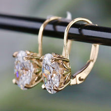 Load image into Gallery viewer, RESERVED: LAYAWAY PAYMENT 2 OF 3: 2.18ctw D/VVS2 lab grown oval diamond earrings in 14k yellow gold