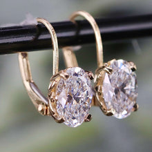 Load image into Gallery viewer, RESERVED: LAYAWAY PAYMENT 2 OF 3: 2.18ctw D/VVS2 lab grown oval diamond earrings in 14k yellow gold