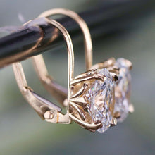 Load image into Gallery viewer, RESERVED: LAYAWAY PAYMENT 2 OF 3: 2.18ctw D/VVS2 lab grown oval diamond earrings in 14k yellow gold