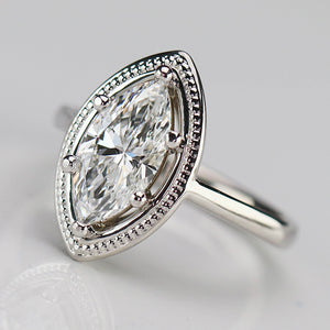 50% OFF!  MANOR ROYAL: The Zara - 1.59ct Marquise lab grown diamond ring D/VS1 with IGI report