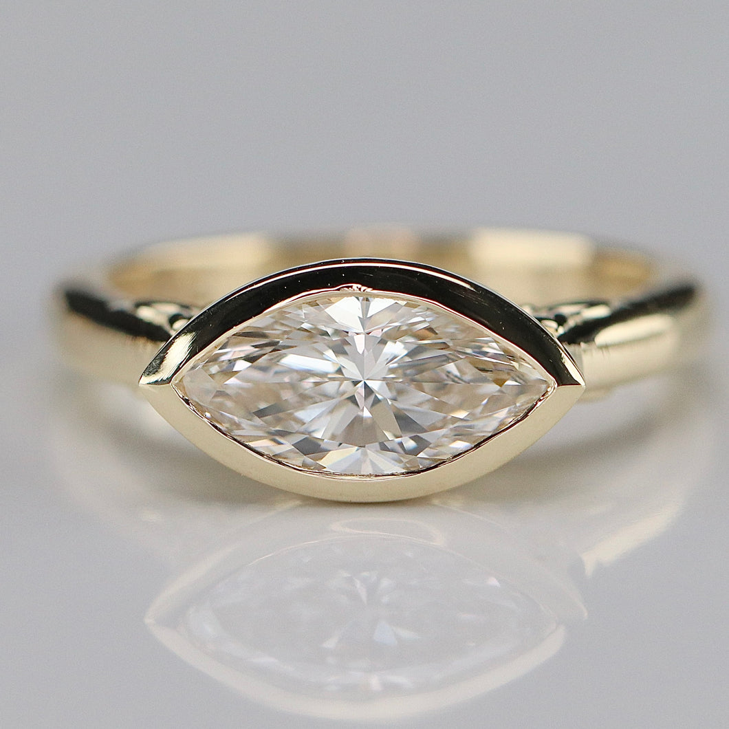 The Persephone - 1.60ct E/VVS2 Marquise lab grown diamond ring