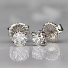 Load image into Gallery viewer, MANOR ROYAL: Lab grown 1.38ctw F/VS Diamond studs in 14k white gold