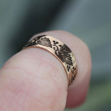 Load image into Gallery viewer, Victorian leaf band in rose gold