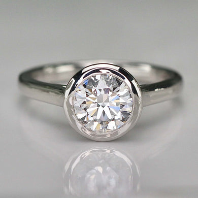 The Eliza - 1.45ct lab grown diamond solitaire ring in 14k white gold