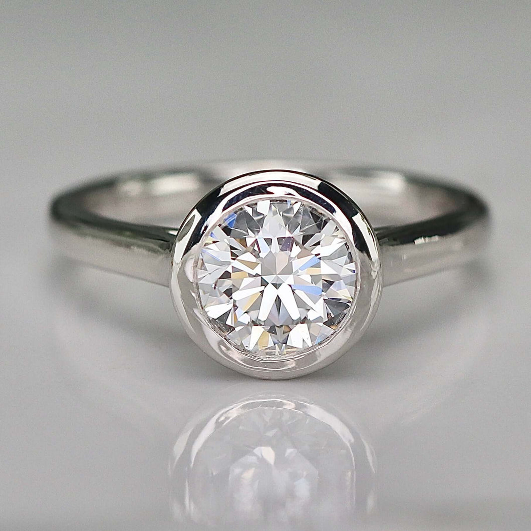 The Eliza - 1.45ct lab grown diamond solitaire ring in 14k white gold