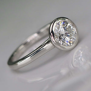 The Eliza - 1.45ct lab grown diamond solitaire ring in 14k white gold