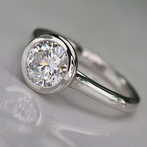 The Eliza - 1.45ct lab grown diamond solitaire ring in 14k white gold