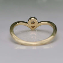 Load image into Gallery viewer, Lab grown diamond chevron in 14k yellow gold