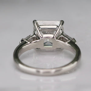 The Isabella - 4.50ct Asscher cut lab grown diamond ring in platinum