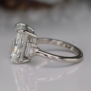 The Catherine - 5.12ct Radiant cut lab grown diamond ring in platinum