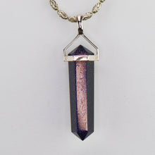 Load image into Gallery viewer, Sterling silver blue goldstone necklace