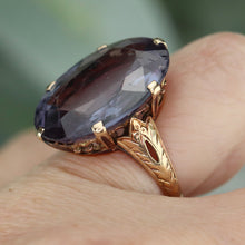 Load image into Gallery viewer, Vintage color change ring in 14k yellow gold