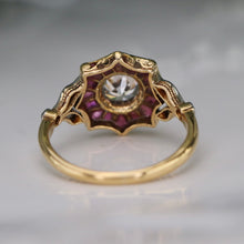 Load image into Gallery viewer, 50% OFF!  READ DESCRIPTION FULLY**  Vintage diamond and ruby ring in 18k gold