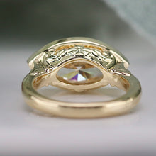 Load image into Gallery viewer, The Persephone - 3.24ct Marquise cut lab grown diamond ring E VVS2 in 14k yellow