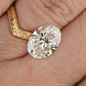 4.56ct oval cut loose lab grown diamond E/VS1 with IGI report