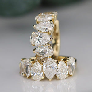 Lab grown 2.62ctw E-F/VVS diamond Huggies in 14k yellow gold