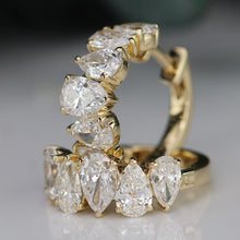 Load image into Gallery viewer, Lab grown 2.62ctw E-F/VVS diamond Huggies in 14k yellow gold