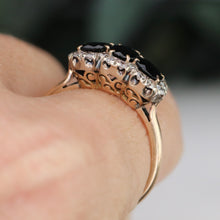 Load image into Gallery viewer, Estate sapphire and diamond ring in 14k yellow and white gold