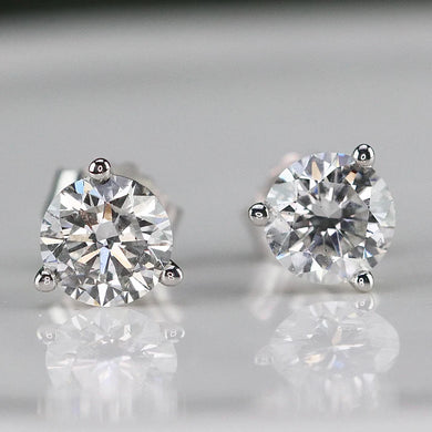 CUSTOM ORDER DEPOSIT: 6.38ctw lab grown diamond studs in 14k white gold