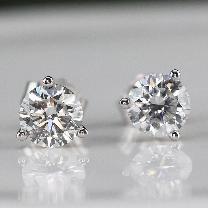 CUSTOM ORDER DEPOSIT: 6.38ctw lab grown diamond studs in 14k white gold