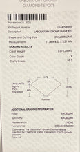 Load image into Gallery viewer, 50% DEPOSIT FOR C: Custom order in 14k white gold with 3.07ct oval lab grown diamond