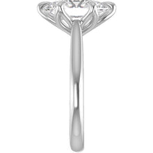 Load image into Gallery viewer, 50% DEPOSIT FOR C: Custom order in 14k white gold with 3.07ct oval lab grown diamond