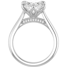 Load image into Gallery viewer, 50% DEPOSIT FOR C: Custom order in 14k white gold with 3.07ct oval lab grown diamond